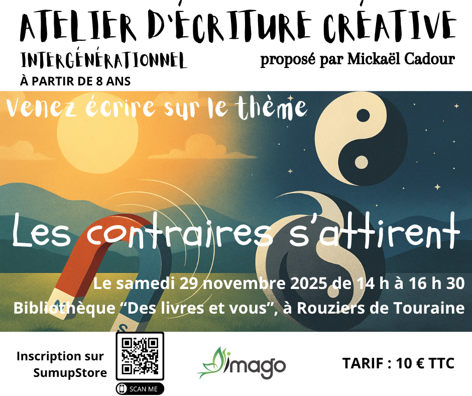 ATELIER D'&Eacute;CRITURE - ROUZIERS DE TOURAINE<br />29 NOVEMBRE 2025